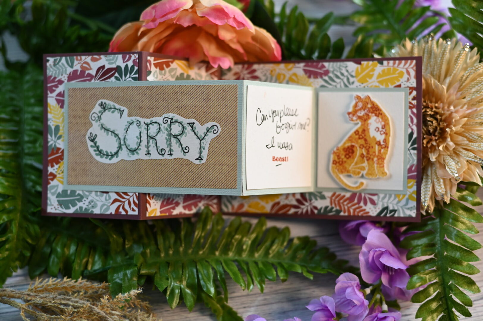 Tiger themed Apology Card