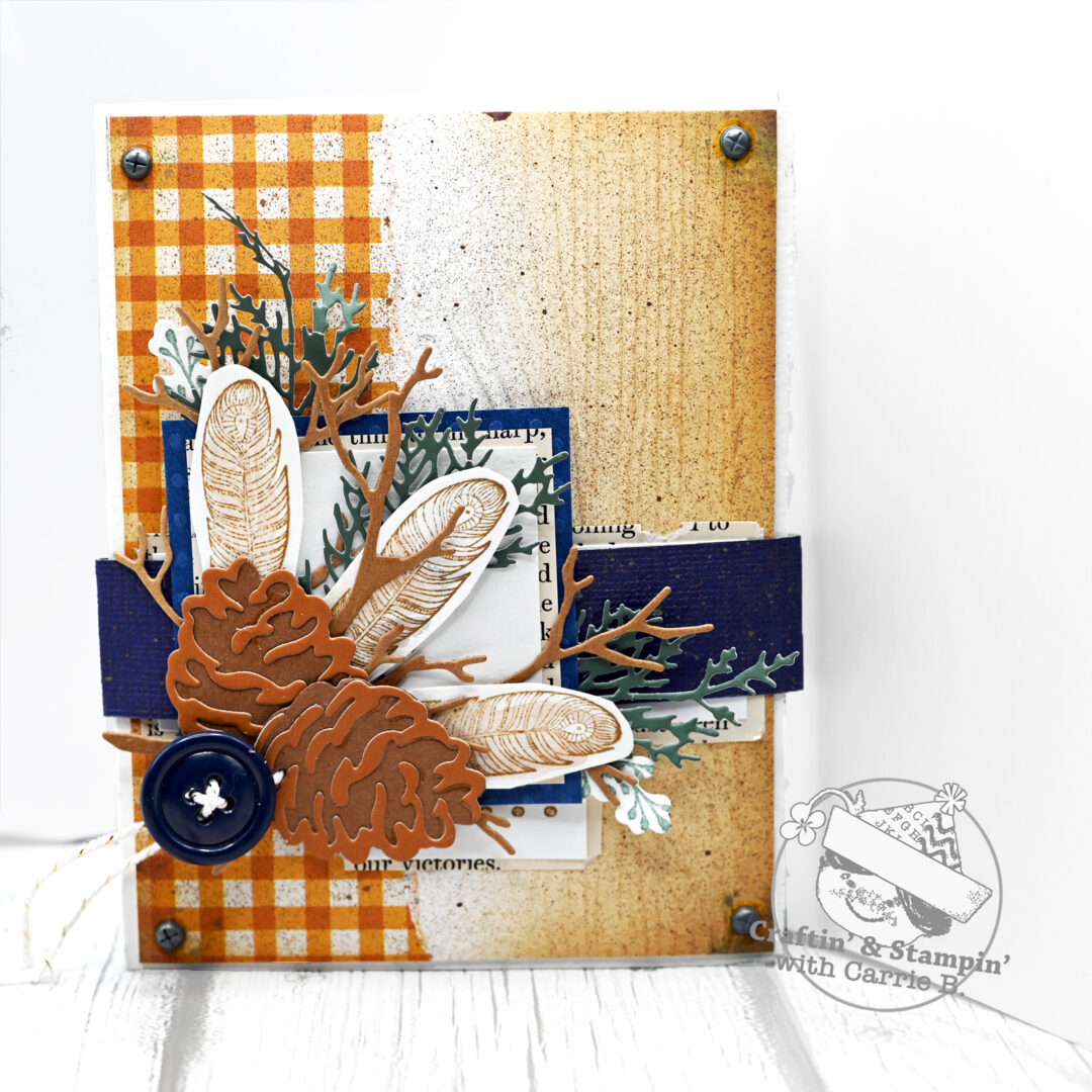 a Paper Greeting card with a woodland theme