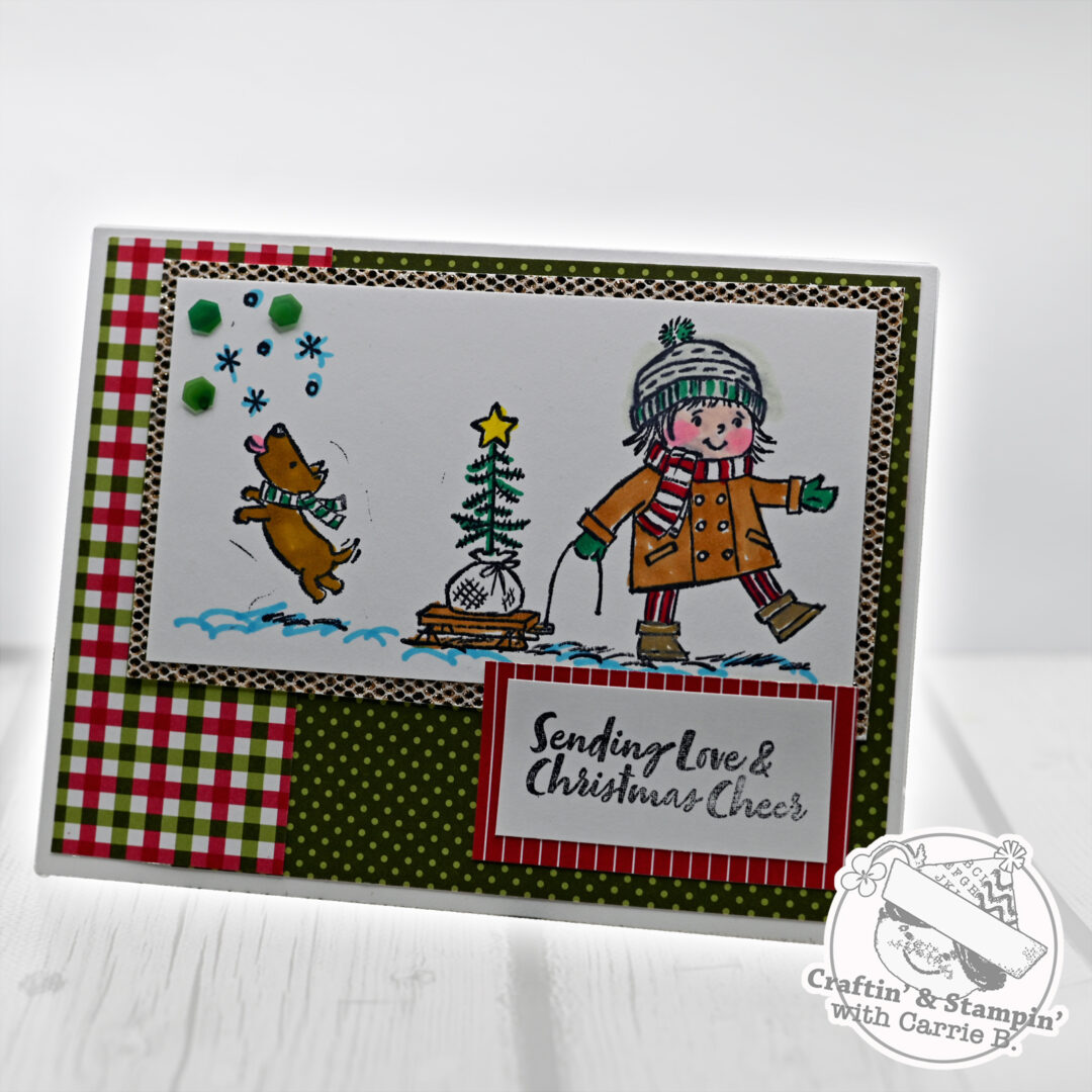 A Christmas Card made during World Cardmaking Day 2021