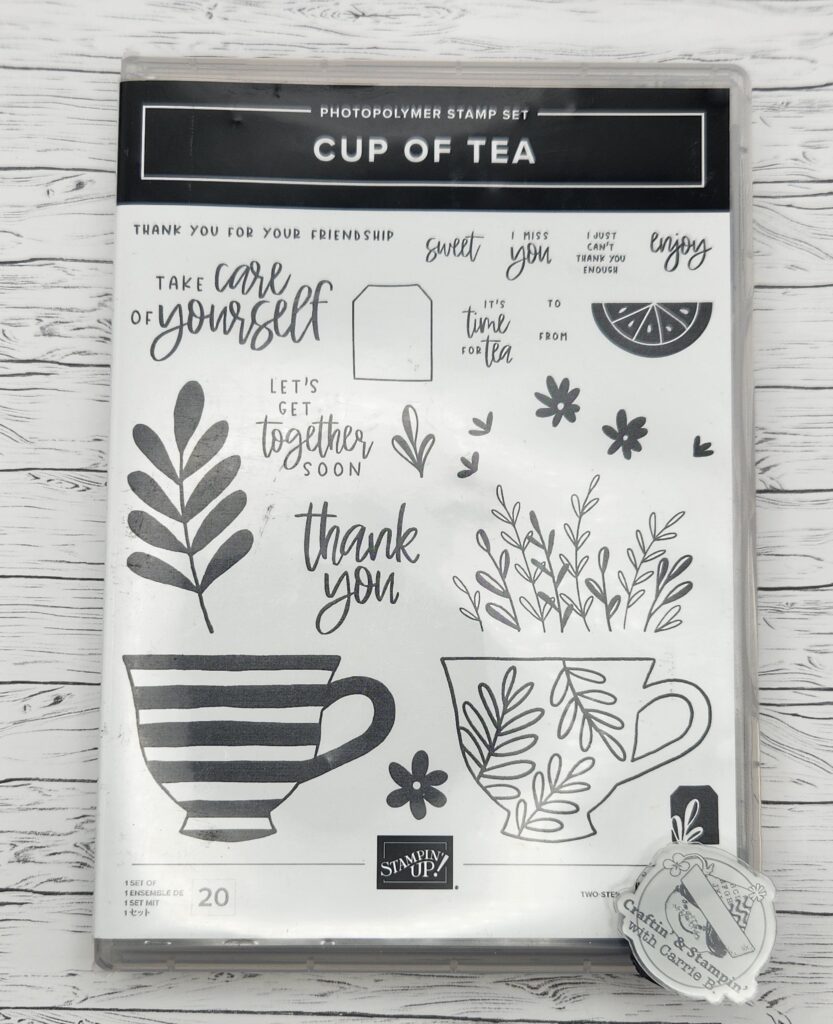 Front of the Cup of tea stamp set from Stampin' Up