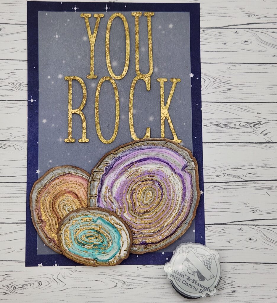 crystal geode greeting card