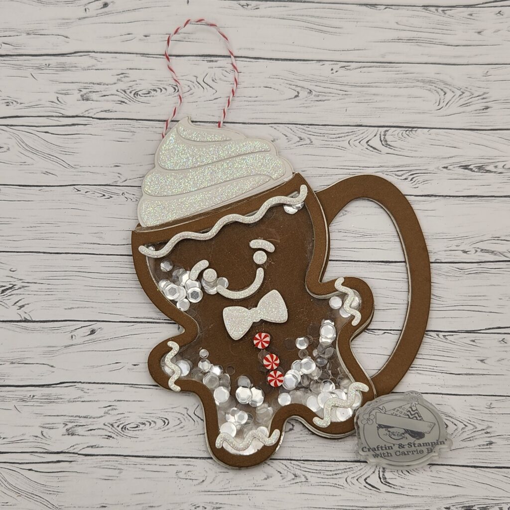 gingerbread shaker tag ornament 